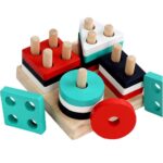 Sortator forme geometrice pe 4 coloane, Multicolor