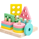 Sortator forme geometrice pe 4 coloane, Pastel