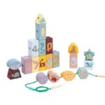 Joc Montessori 2 in 1 Cuburi, snuruit si insirat