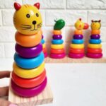 Turn Montessori de sortare si stivuire - Pisica