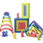 Set Curcubeu si Cilindri Montessori, 28 piese