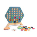 3 pe un rand, joc de strategie din lemn