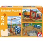 Puzzle Schmidt: Pe santier, Set de 3 x 24 piese + Cadou: poster