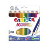 Creioane colorate CARIOCA Acquarell 24/set, cutie carton