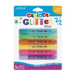 Lipici cu sclipici Fluo Carioca 6 x 10.5 ml