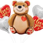 Set baloane ursulet, folie aluminiu